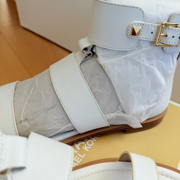 Michael Kors White leather ankle strap sandals - NBW - Picture 2 of 4
